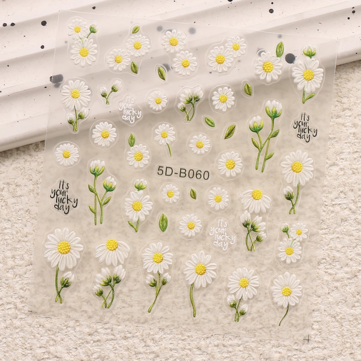 สติกเกอร์ตกแต่งเล็บลายดอกไม้สปริง 2 ชิ้น-สติกเกอร์ 5D ใช้งานง่ายสำหรับตกแต่งเล็บ, DIY, ของขวัญ, แต่งหน้าสำหรับงานปาร์ตี้, Y2K