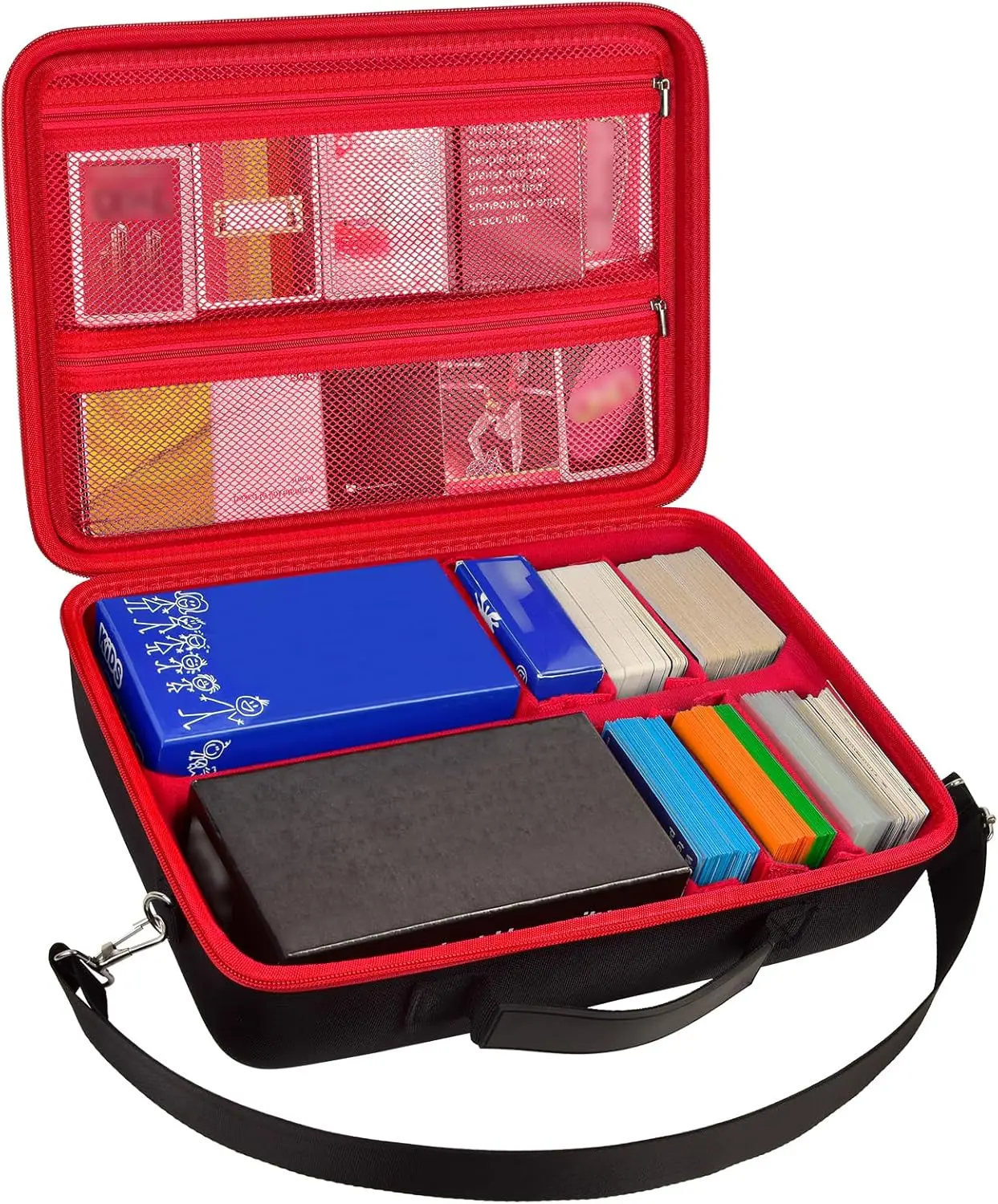 

A transaction card box that can store over 2700 cards. Travel organizer bracket compatible/for baseball sports