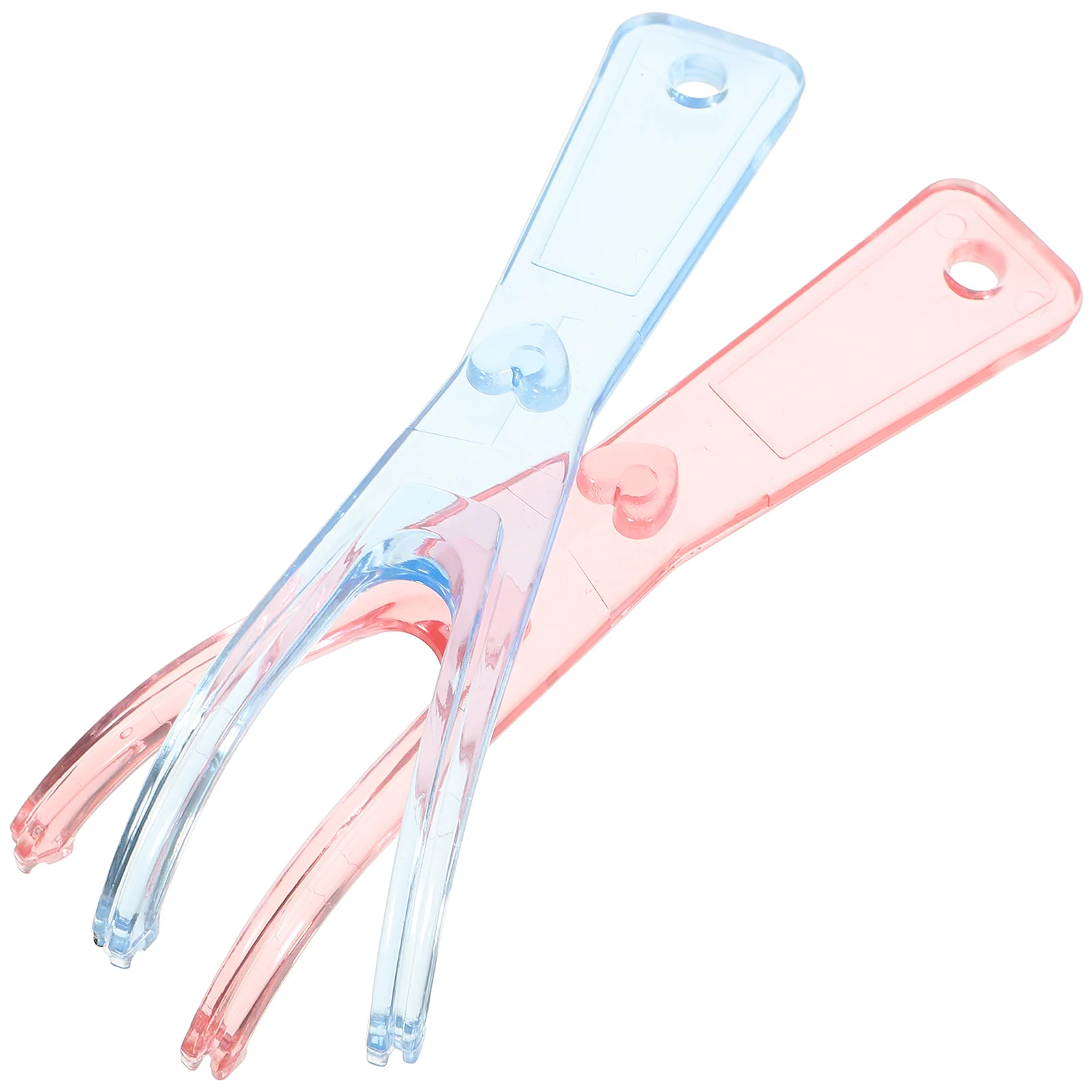 

2 Pcs Dental Floss Holder Pink and Blue Holders Flosser Rack Filling Pick Flat Wire