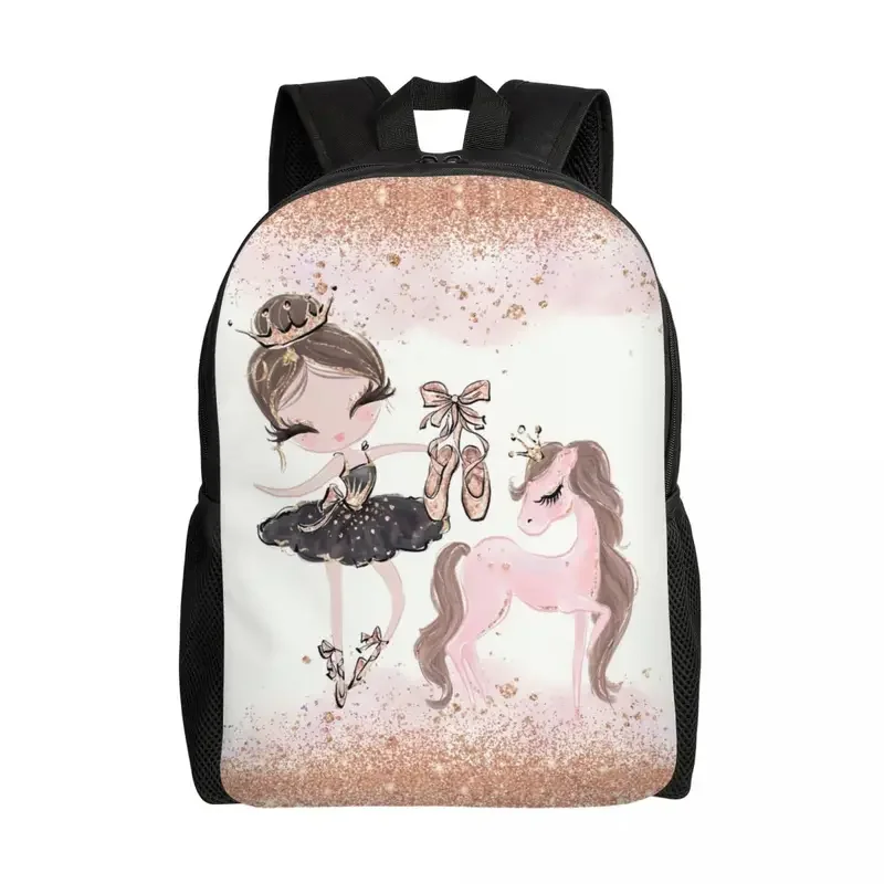 Mochila de viaje de Arte de Ballet para hombres y mujeres, bolsa de libros para computadora escolar, bailarina, bolsas de día para estudiantes universitarios