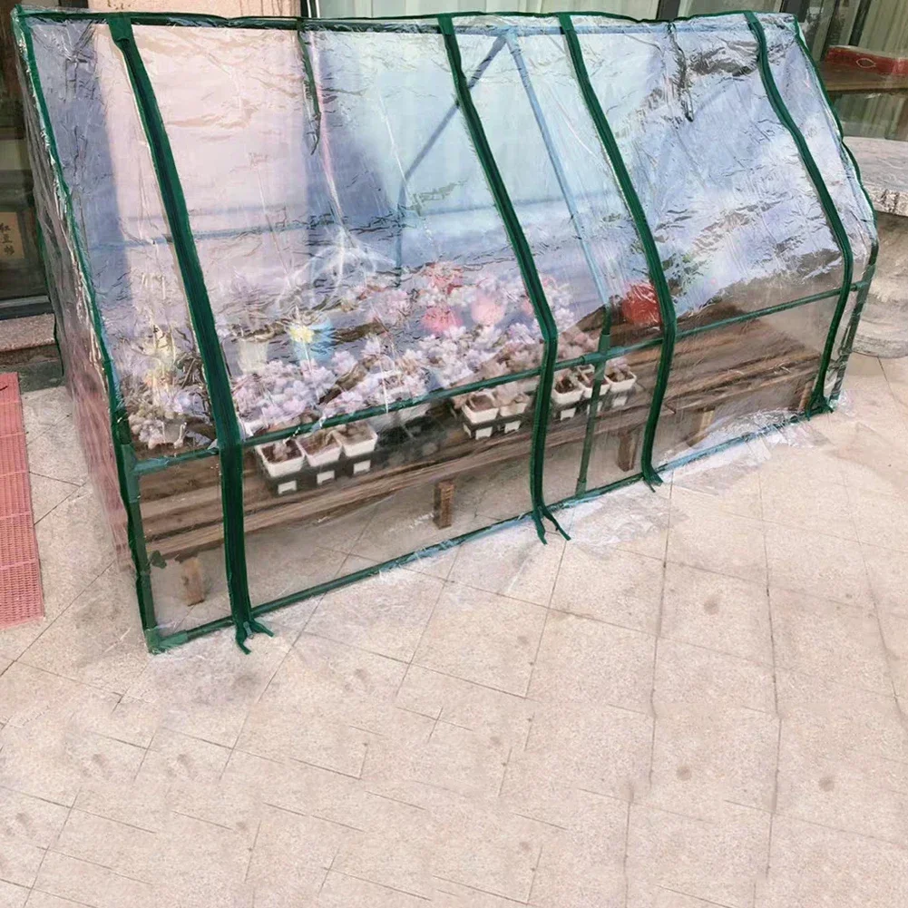 Ooutdoor Garden Conservatory Cover Easy To Assemble Clear PVC Scroll Design Greenhouse Plant Cover For Plants Nursery