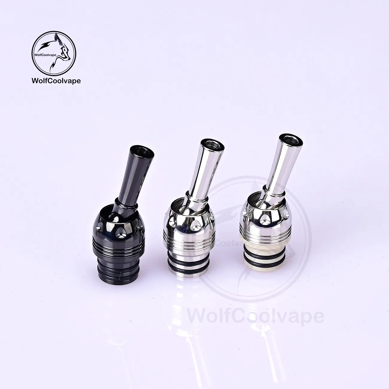 wolfcoolvape 510 MTL Drip Tip with 316SS Base for Flash e-Vapor V4.5S+ RTA RDTA RDA Rebuildable Vape Atomizers