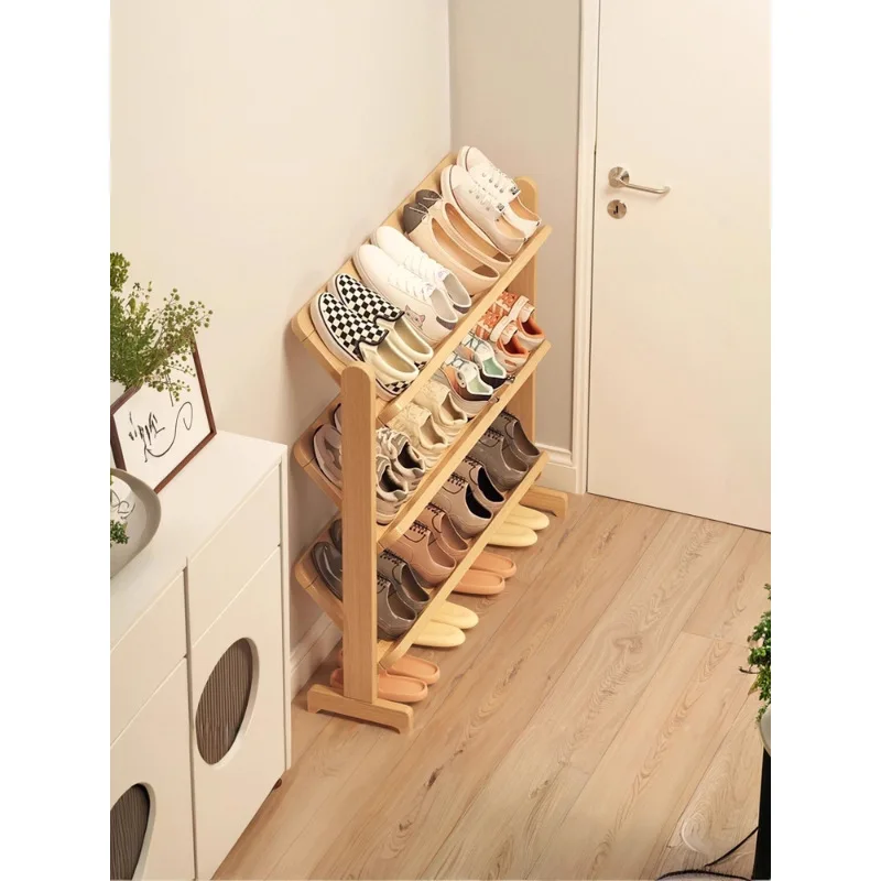 

Solid wood shoe rack multi-layer home rental good goods indoor small rack