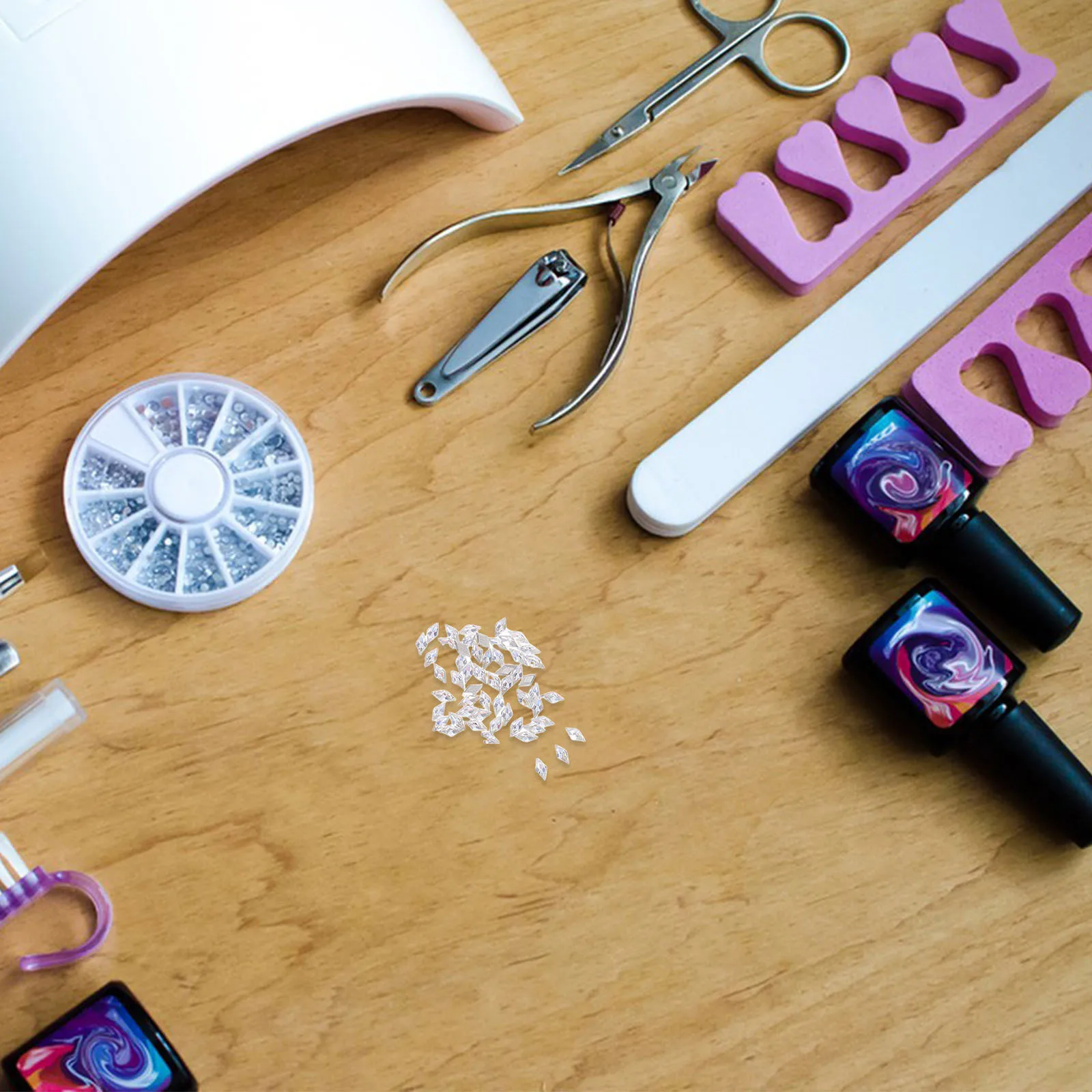 50 Uds Mini diamantes de imitación rómbicos para uñas piedras de circón con parte posterior plana abalorios para uñas deslumbrantes cuentas de circonia cúbica para manicura DIY