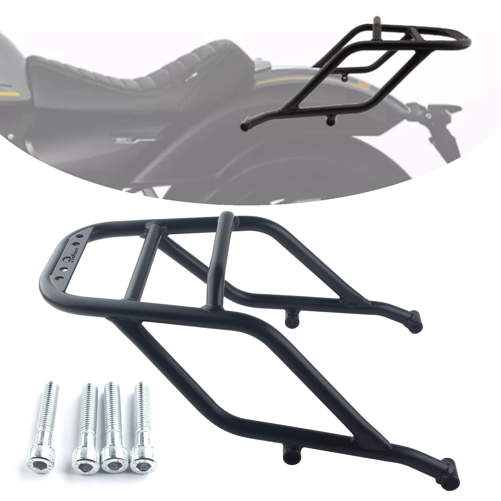 For BMW R12 2024-2025 Matte Black Rear Luggage Rack Carrier Bracket 1PCS