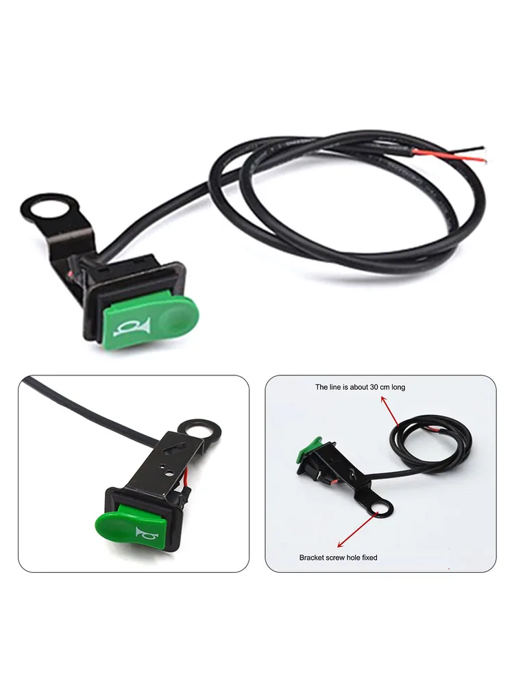 AliExpress NONE Motorcycle Momentary On-Off Power Switch with Reflector and Iron Bracket for E-Bike Car Handlebar Electrical Use