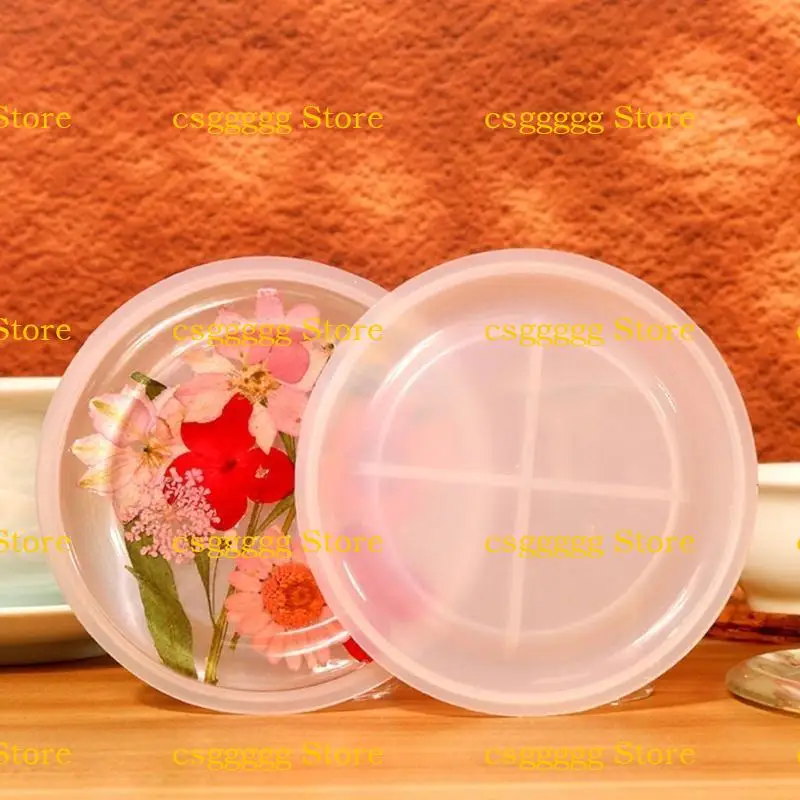 

9HJK многоразовые формы эпоксидной смолы Силиконовые круглые подставки