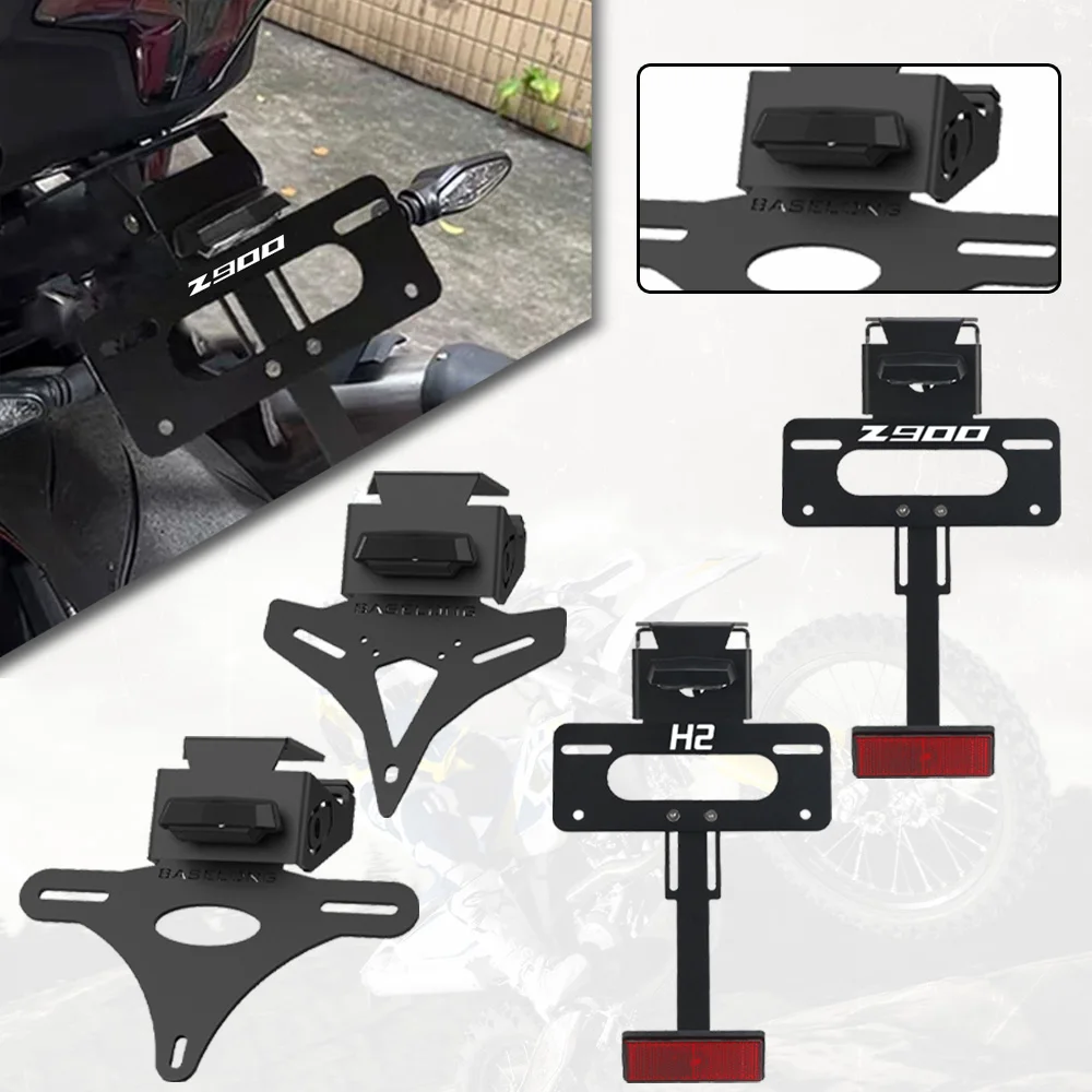 

2026 2025 For Kawasaki Z900 Z 900 Z H2 Performance 2023 2024 Motorcycle Tail Tidy Number License Plate Holder Fender LED Light