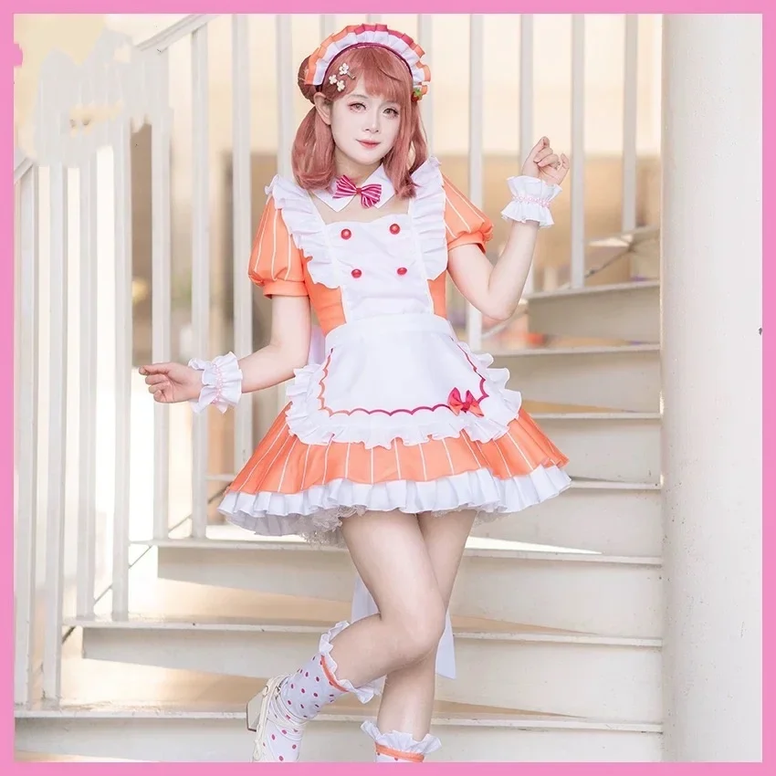 

COFUN Lovelive Uehara Ayumu Maid Косплей Костюм Cos Game Аниме Вечеринка Униформа Хэллоуин Играть Ролевая Одежда Одежда