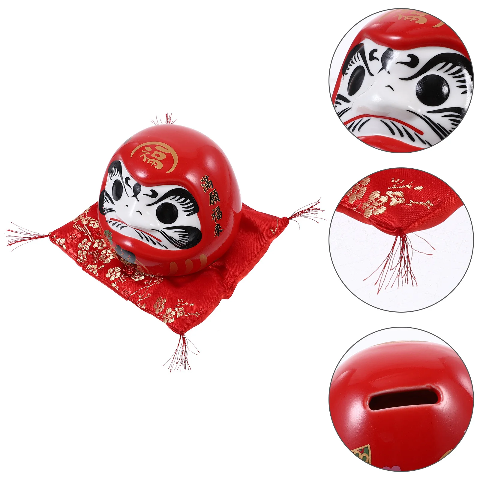 

Japanese Dharma Piggy Bank Medium Size Creative Ceramic Money Saving Box Desktop Ornament Home Decor Coin Storage Holder