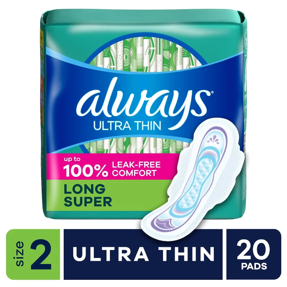 Ultra Thin Long Super Absorbent Pads with Wings