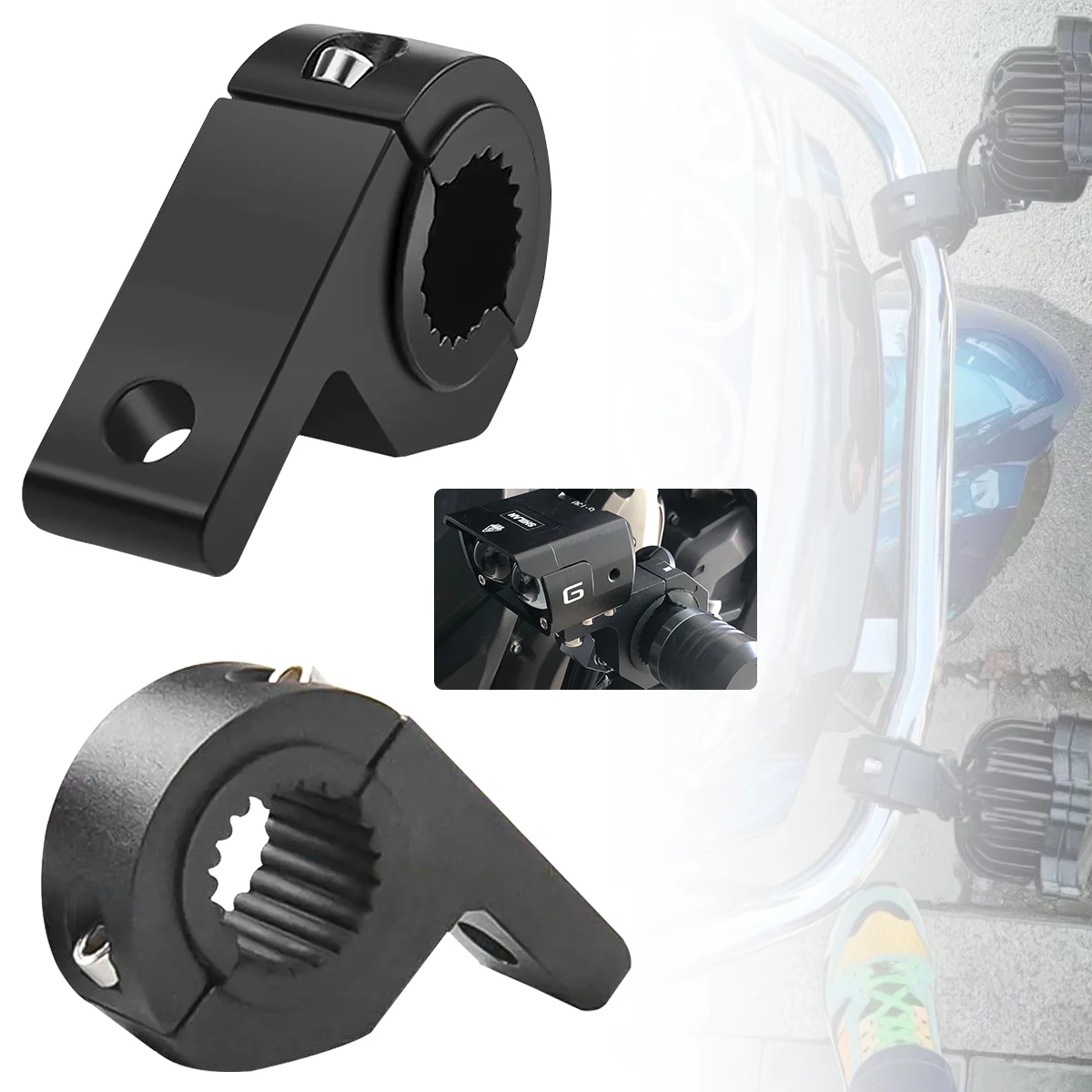1/2/4pc Universal Car Motorcycle Headlight Clamps Brackets Tube Clamp Kit For Truck Auto ATV Motorcycle Led Work Bar Lamp Mount