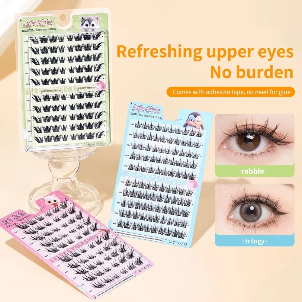 

Segmented Individual Eyelashes Oblique Winged Large Capacity L Curl False Eyelashes Sunflower Camellia DIY