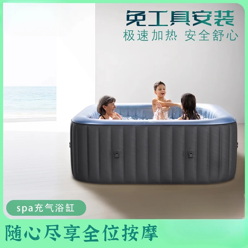 Inflatable Jacuzzi Heated Bath Outdoor Swimming Pool Villa Family Adult Spa Hot Spring Pool