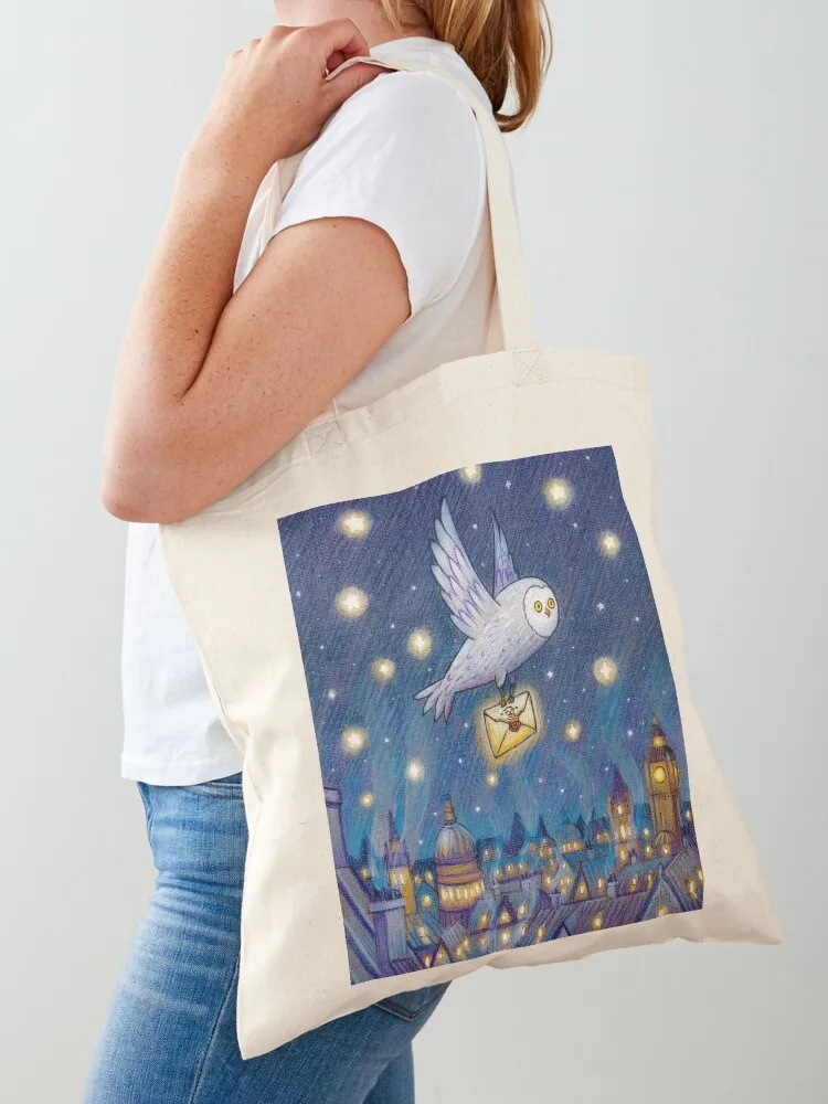 

Magic owl Tote Bag canvas shopping bag foldable reusable bag shopper bags canvas tote