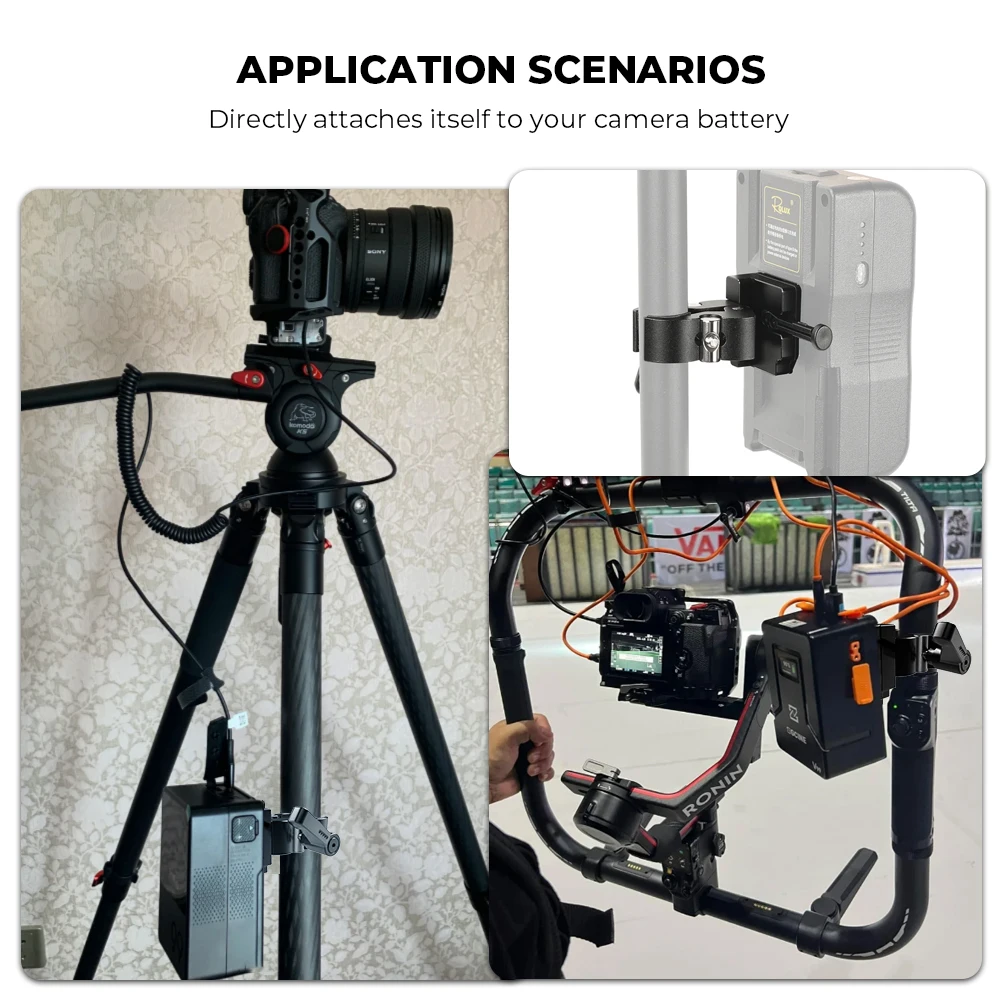 Super morsetto per fotocamera Kayulin con adattatore universale a sgancio rapido con attacco V-Lock per accessorio per studio fotografico con batteria per fotocamera DSLR Sony
