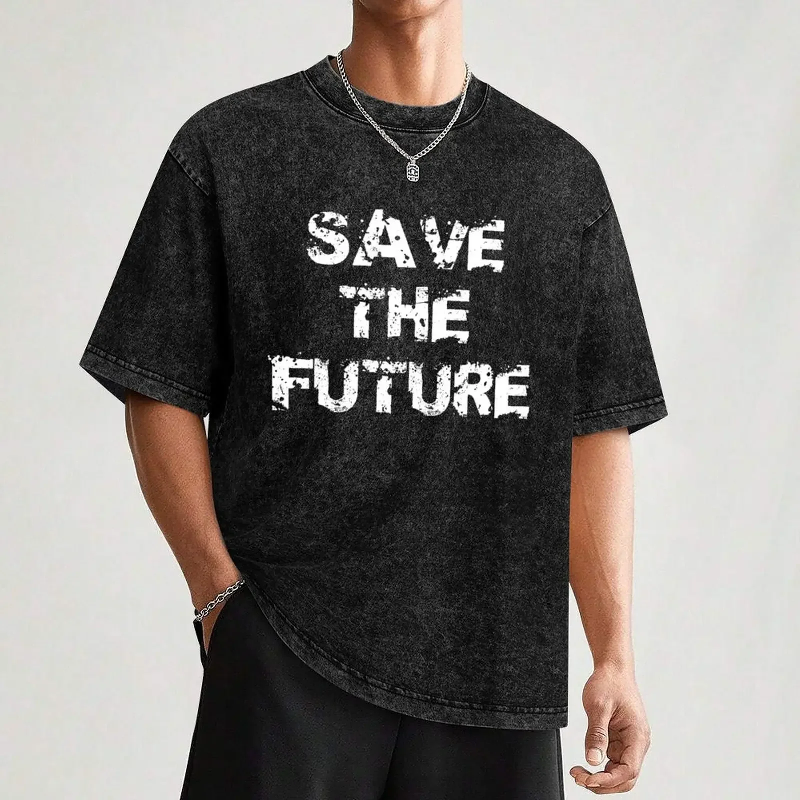 Save the future, saying T-Shirt Everyday Wear Basic Short Sleeve Top