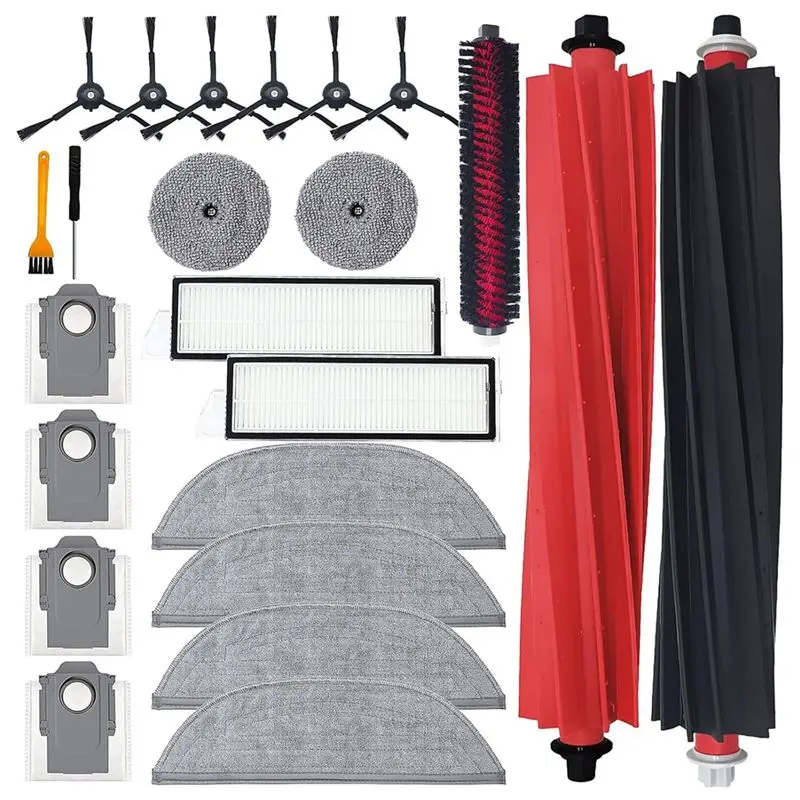 

M02K-Accessories For Roborock S8 Maxv Ultra Vacuum Robot Spare Parts Main Side Brush Hepa Filter Mop Cloth Dust Bags