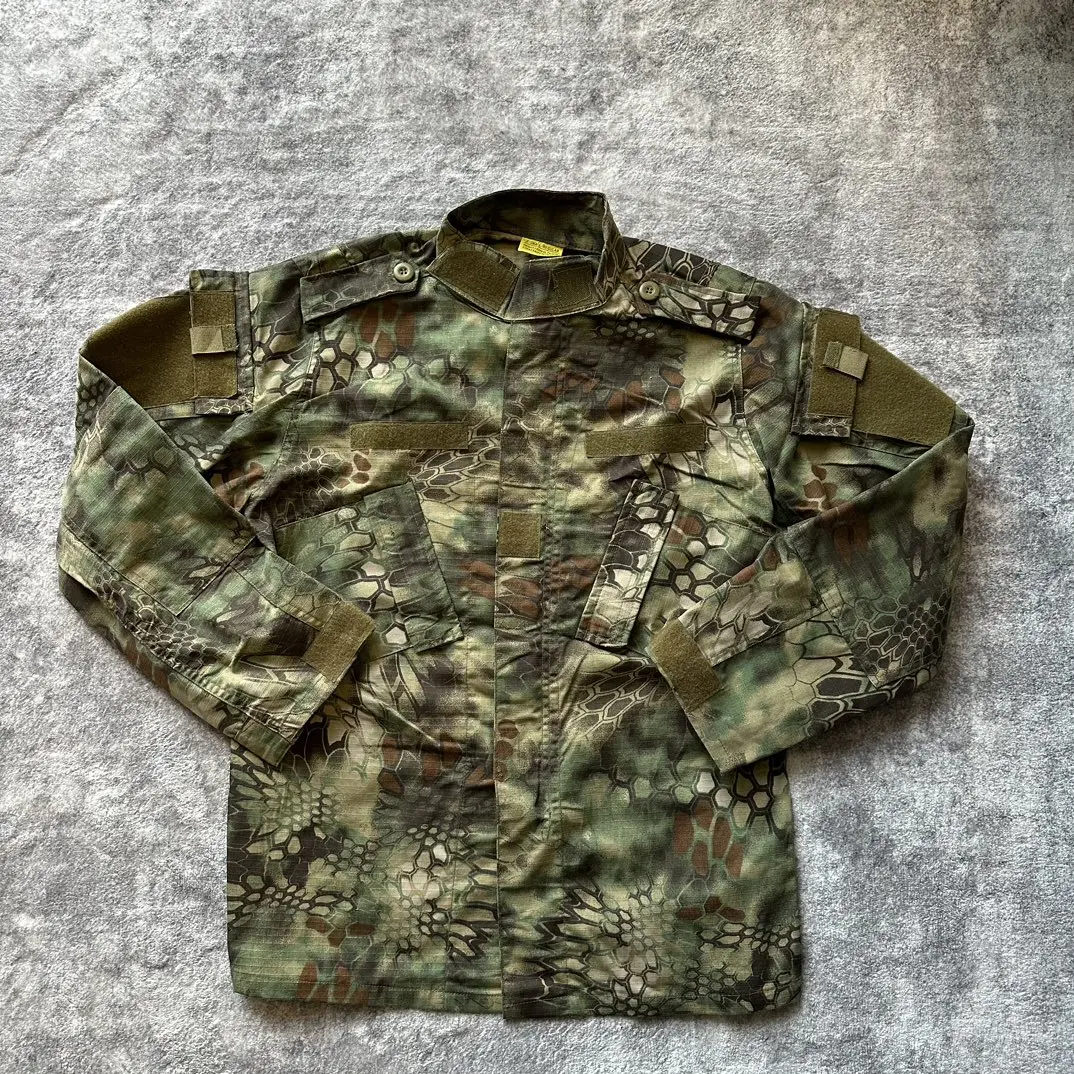 

Камуфляжная военная куртка-рубашка с несколькими карманами, дышащая, с узором Python, свободного кроя, с длинными рукавами, весенняя