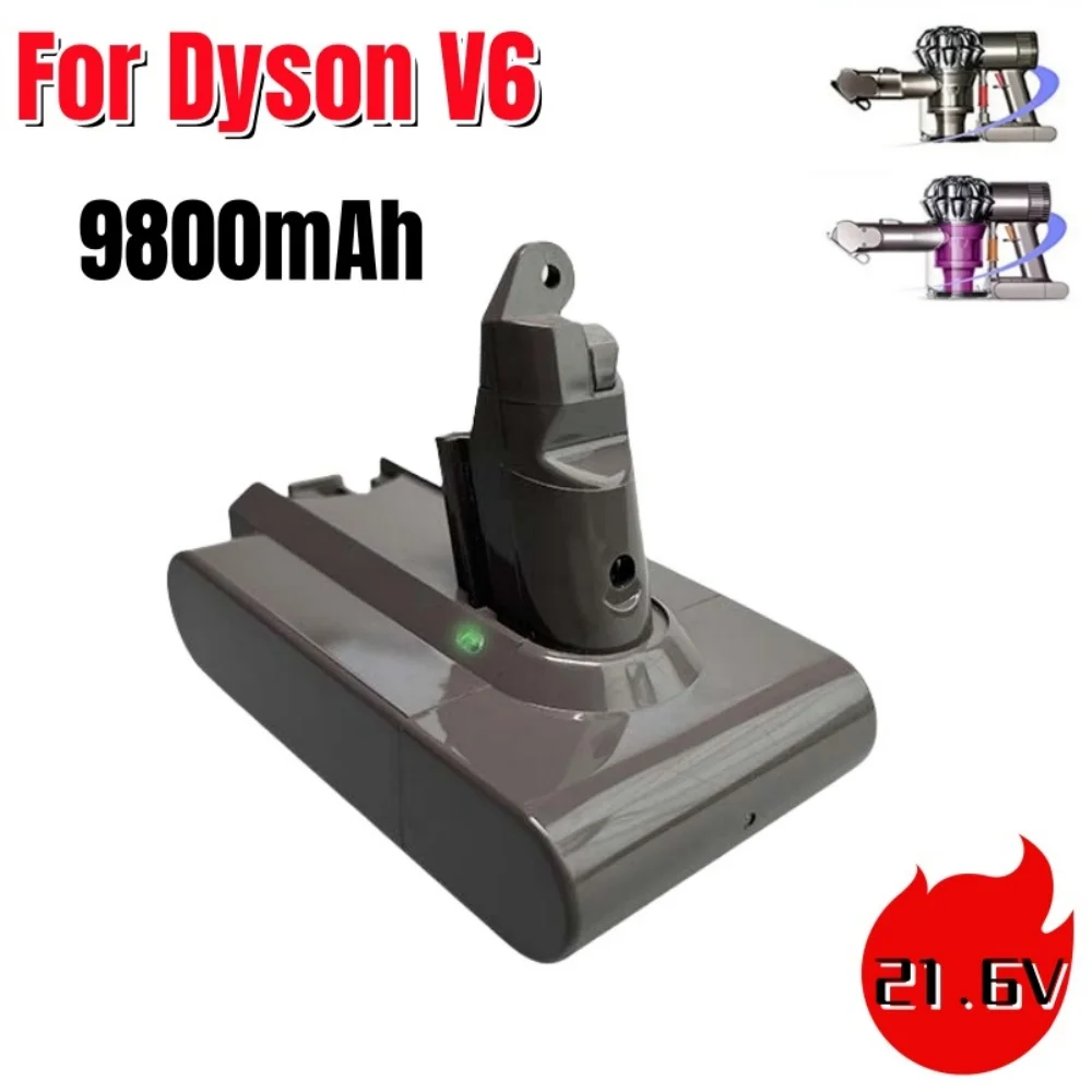 Аккумулятор V6 21,6 В 9800 мАч для пылесоса Dyson V6 DC58 DC59 DC62 650 770 880 SV03 SV04 SV05 SV06 SV07 SV09