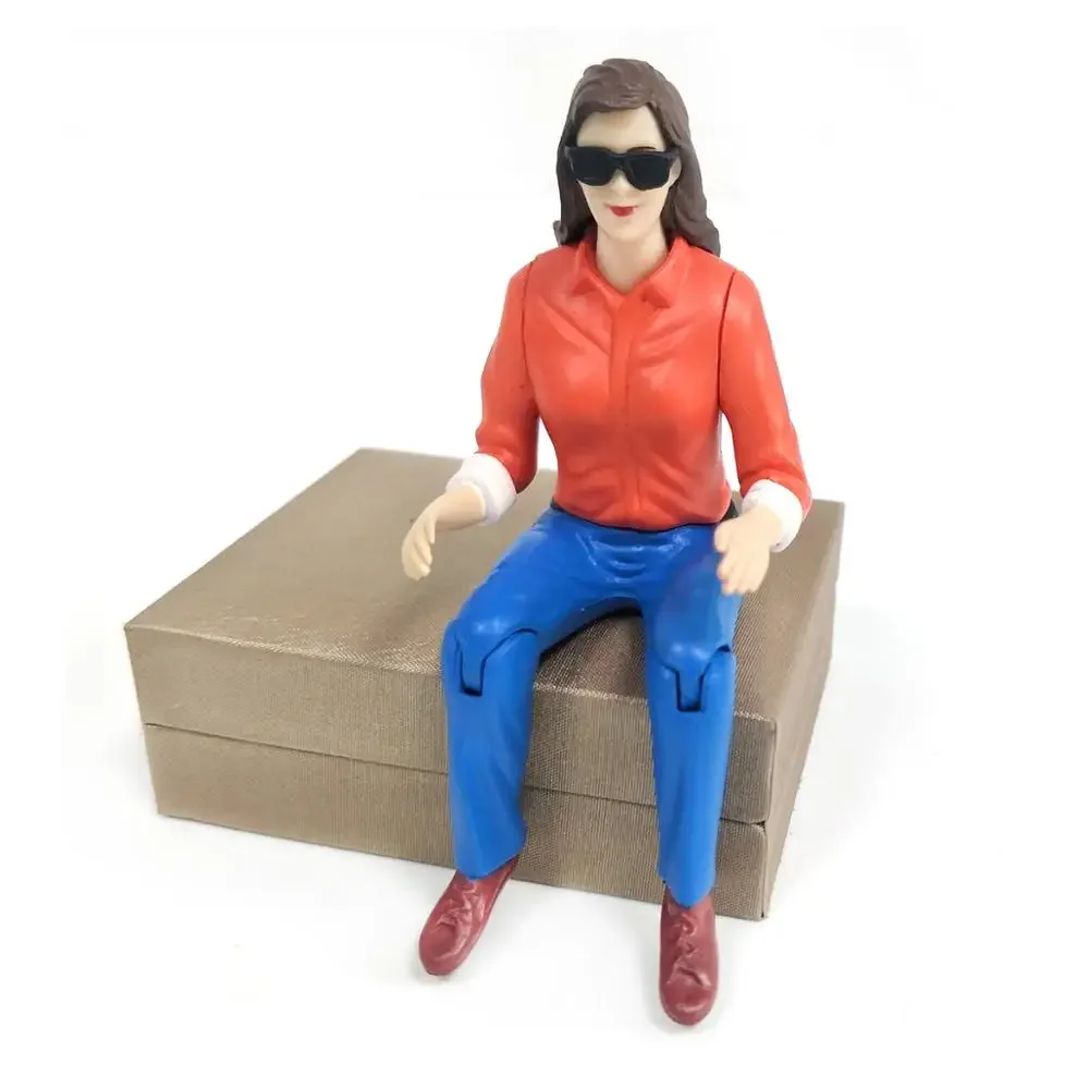 Female Driver Figure 64x80mm with Sunglasses For RC Truck Airplane Boat