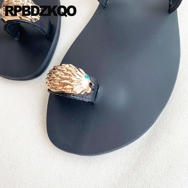 Shoes Y2k Punk Holiday Chain Nice Slides 45 Rock Plus Size Men China Wide Fit Toe Loop Summer Slippers Metal Flats Sandals Ring