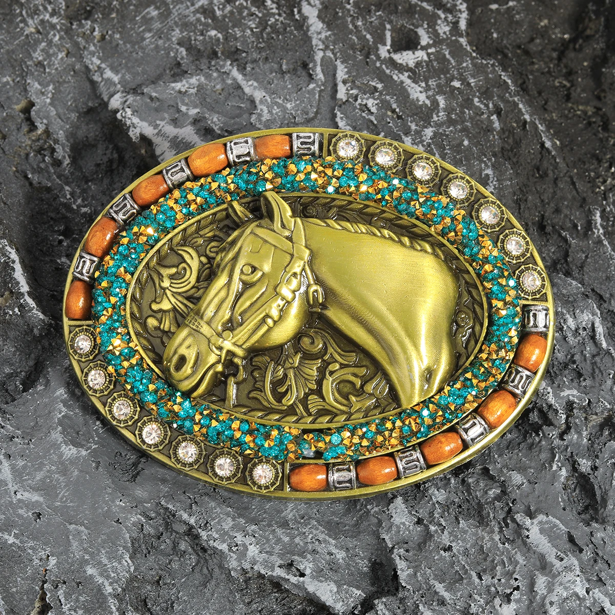 1PC bohemian retro metal relief animal cattle head horse head belt neutral belt buckle wholesale