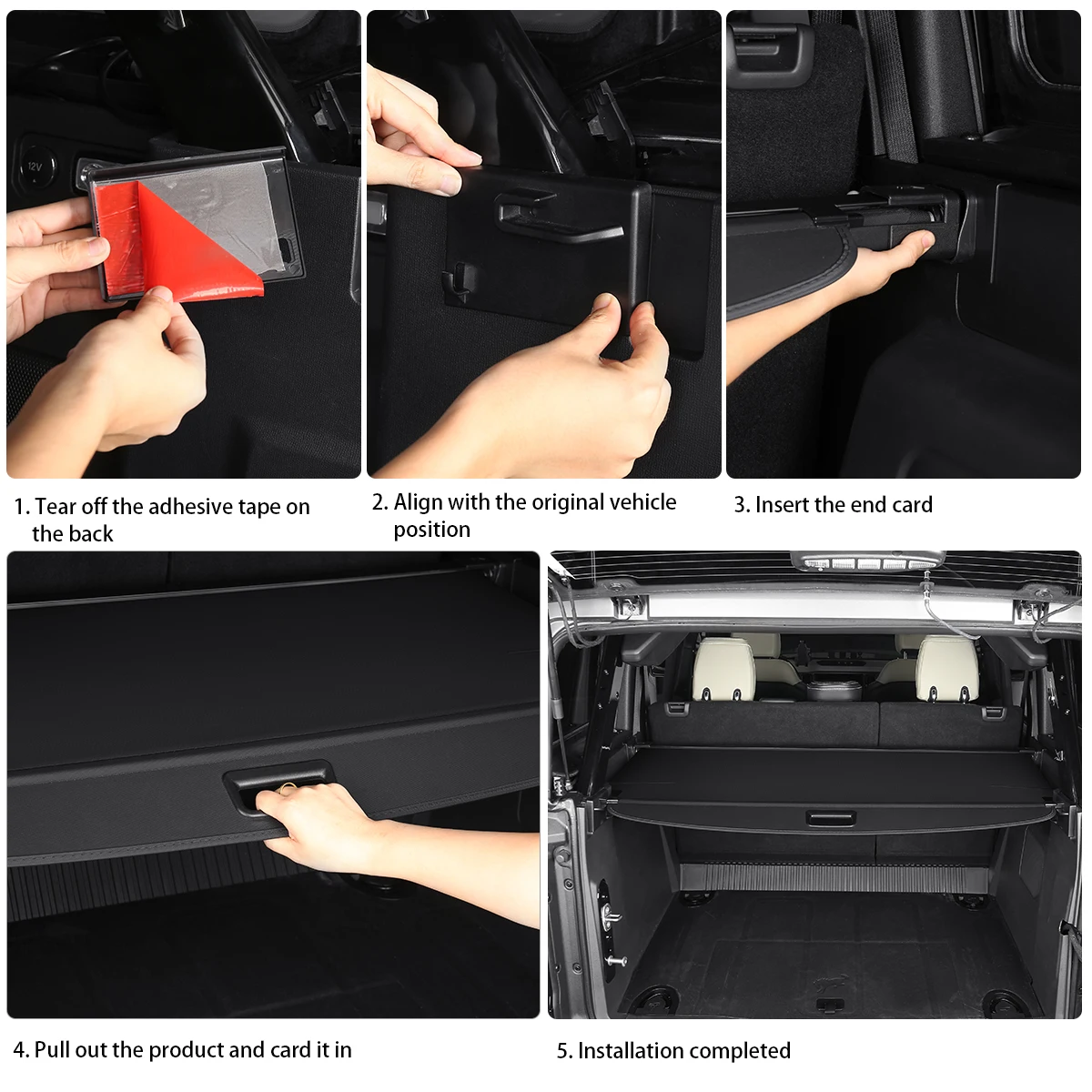 Suitable for Ford Bronco trunk partition, extended storage rack modification, trunk cover, partition board