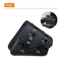 Bolsas universales para SILLÍN de motocicleta, bolsa de herramientas de cuero PU con portabotellas de agua, bolsa de equipaje para Cafe Racer, impermeable para Cruiser personalizado