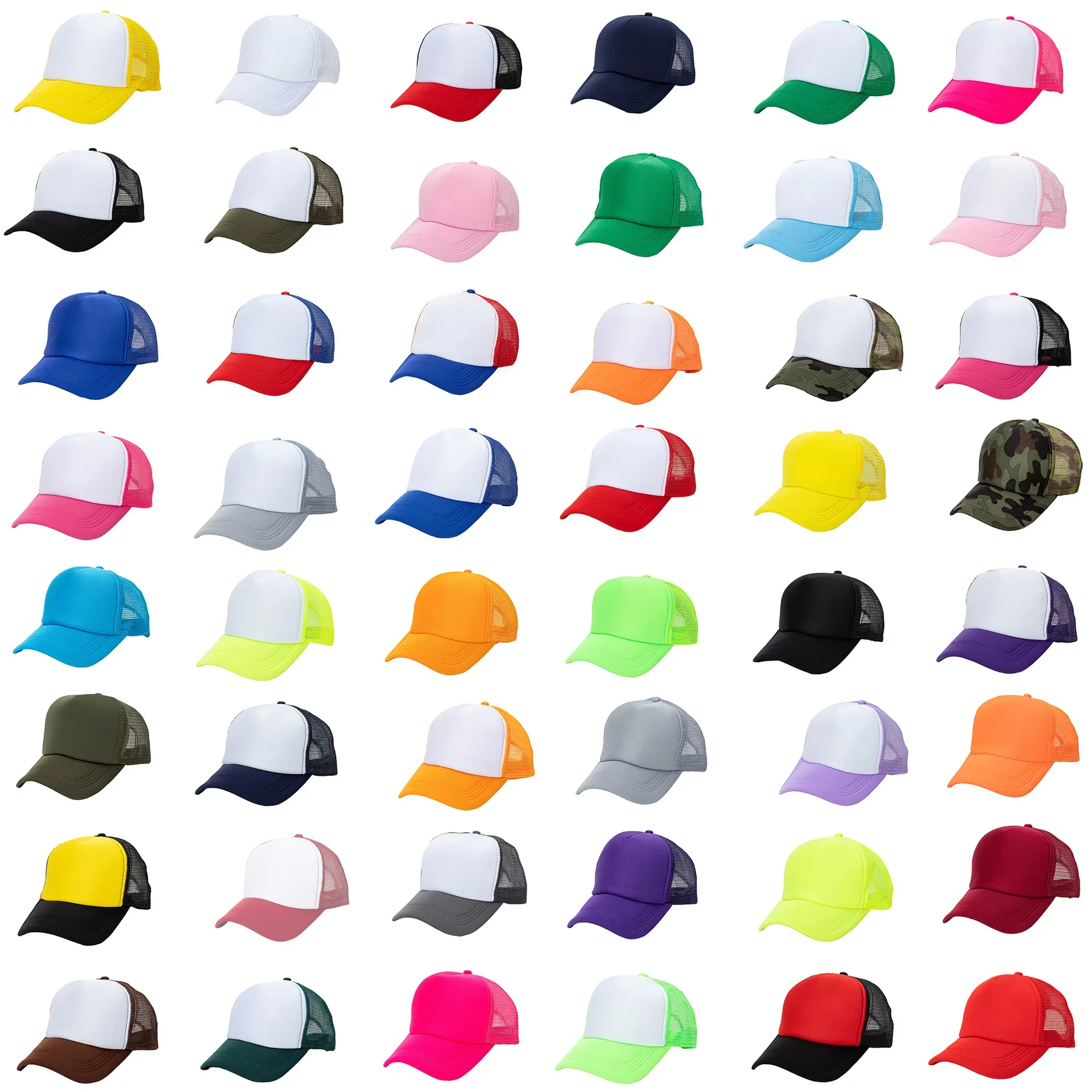 Customized Logo Team Building Shopping Mall Activity Baseball Hat Gift Summer Shading Sun Hat Breathable Sponge Mesh Trcuker Hat