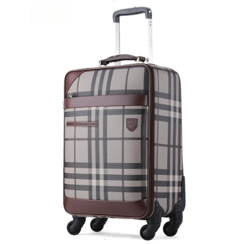 Trolley case Multiwheel PVC leather sub boarding Password case suitcase travel case travel bag luggage