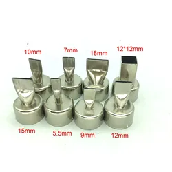 8PCS 22mm Universal 858 Series Hot Air Gun Flat Nozzle for Soldering Station 858 858D+ 8586 Welding IC Nozzles