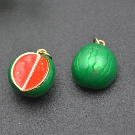 

20pc Metal Fruit Watermelon Shape Charm Pendants Jewelry Accessories