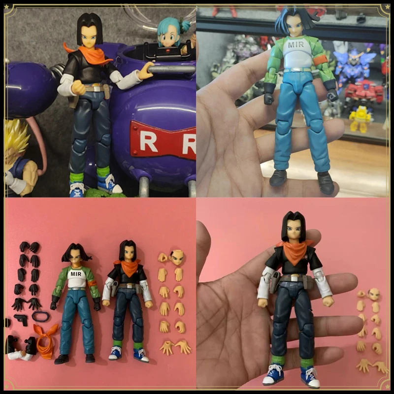 Shf Android 18 and 17 Dual Pack Figures Bulk Set of 2 Dragon Ball Super Action Dolls Ko Figures Boxless Collectible Toys