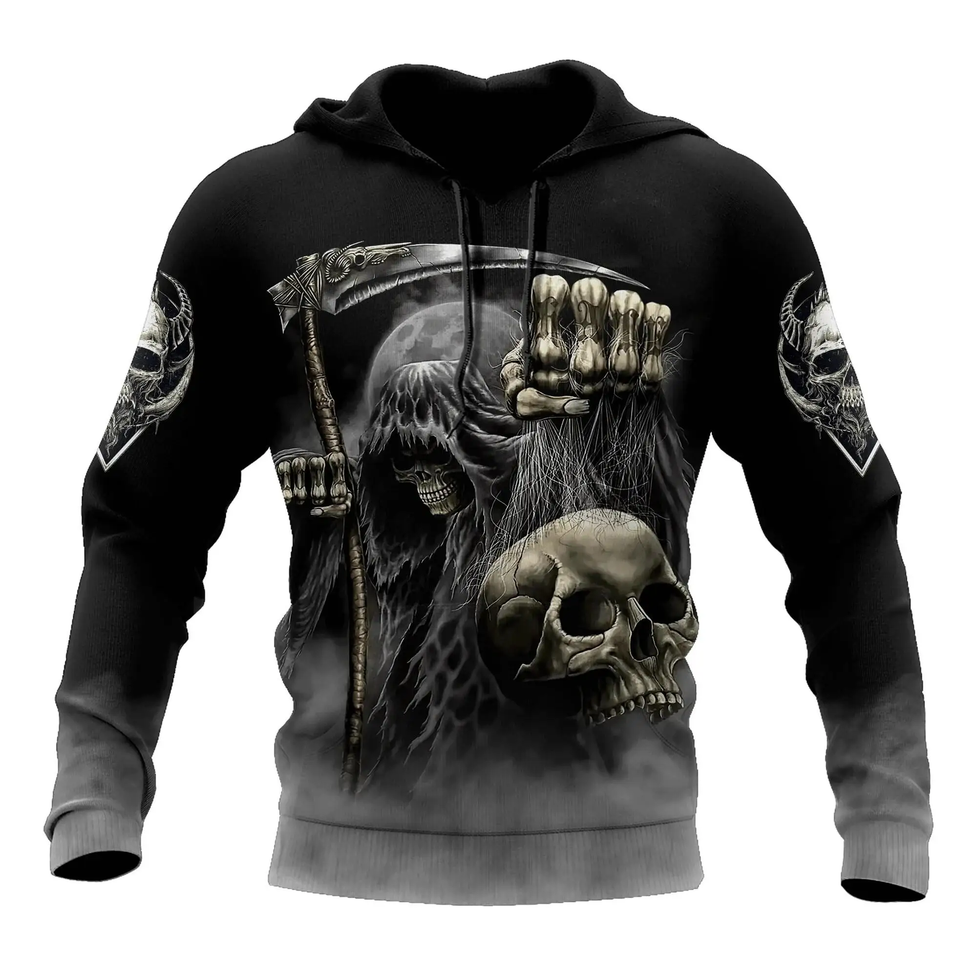 Vintage Skull 3D Printed Hoodie for Men,Women,Casual Fashion Hoodies for Kids,Pullover Sweatshirts,Oversized Unisex Men\'s Coat