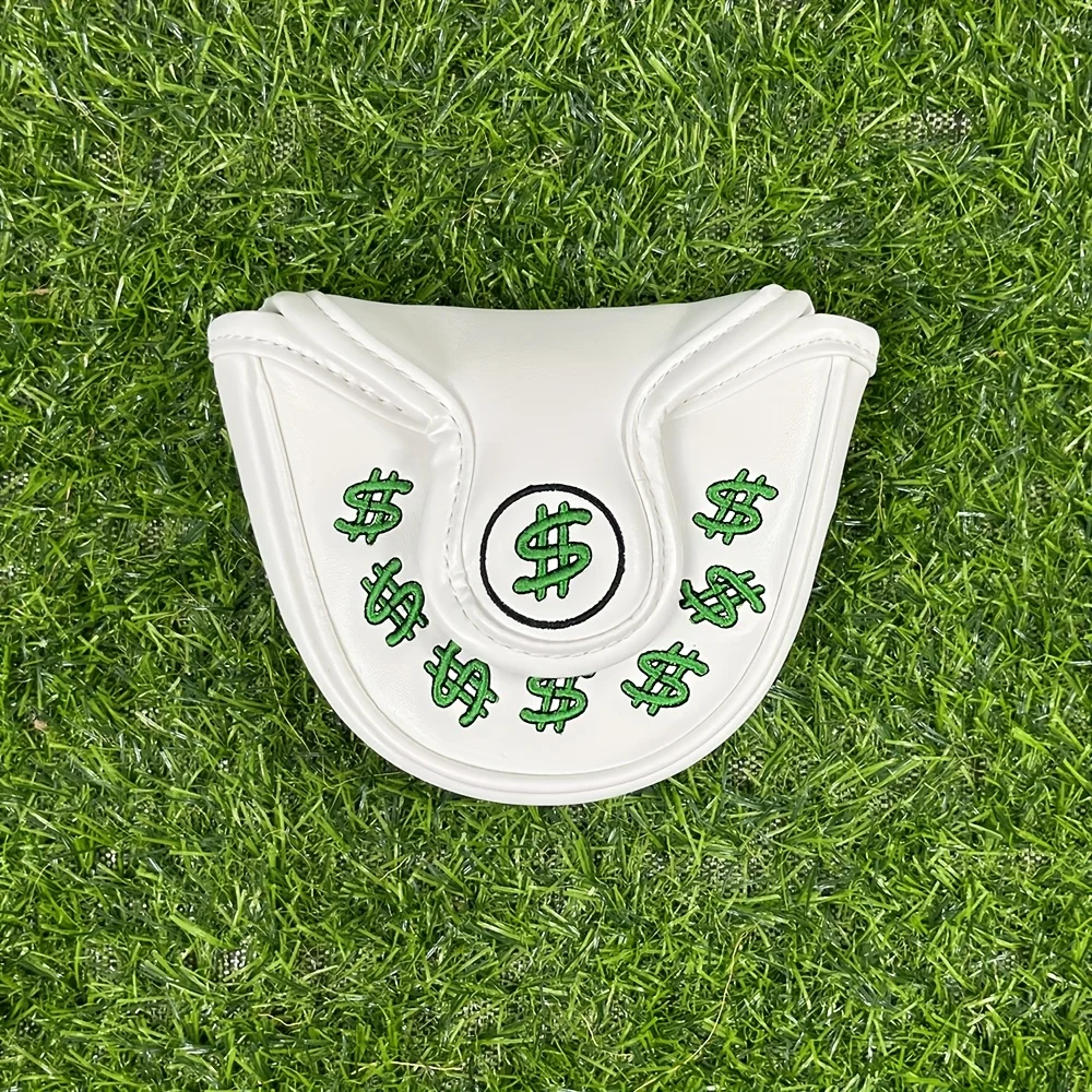 1pc Golf Club Head Cover with "Money Maker" Design - White, Dust-Proof & Wear-Resistant, Innovative Pattern,Fits Most Golf Clubs image 4