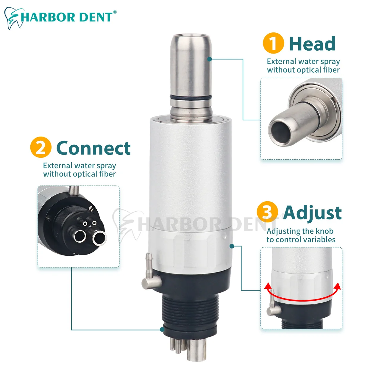 Dental Low Speed Handpiece 2/4Holes Air Motor Contra Angle Straight Handpiece Teeth Polishing Tool