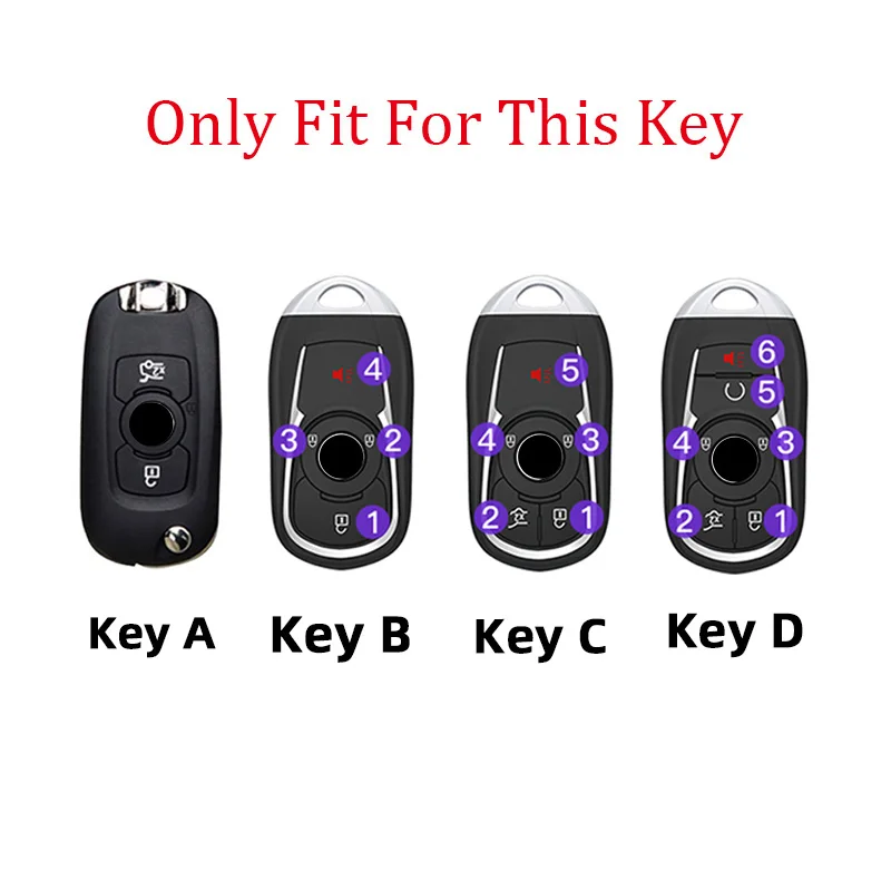 Nuova custodia per chiavi per auto Shell per Buick Envision Vervno Encore GS 20T 28T nuovo LACROSSE Opel Astra K Keyless Protector Fob