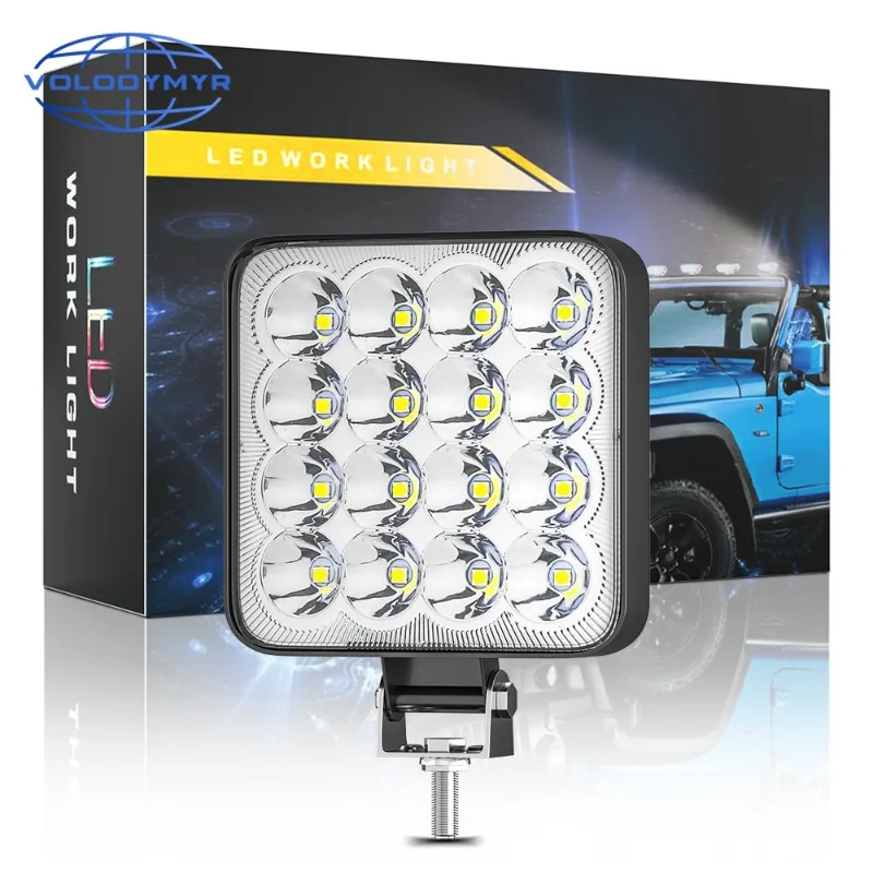 

Work Light LED Running Lights Bar Offroad 4X4 Spotlight 48W 12/24V For Jeep Truck Car Motorcycle Tractor SUV ATV LED Headlights