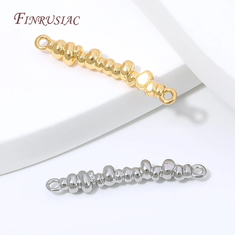 18K Gold Plated Twisted Bar 2 Hole Connector DIY Bracelet Necklace Making Findings,Earring Making Supplies,Metal Jewelry Charms image 6