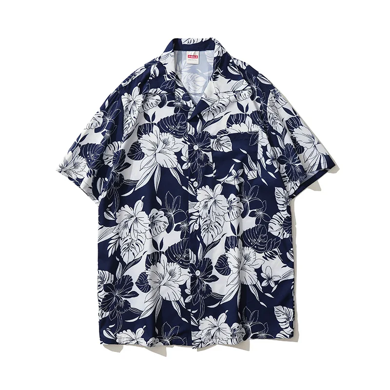 VIP Customized Casual Fashion Hawaiian Shirts for Men\'s Vacation Daily Top Grade Gym Elegant Flower Pattern Printing Social