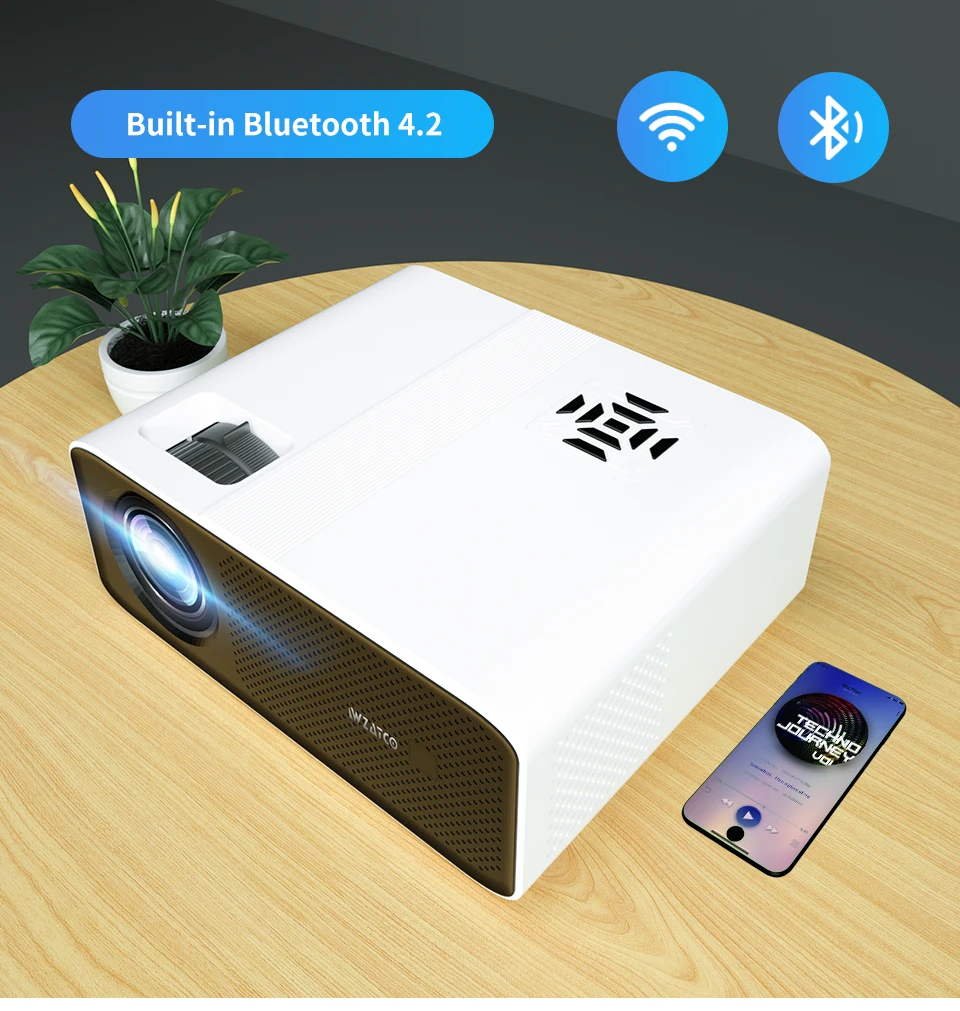 Imagem -02 - Wzatco-smart Led Beamer c5 C5a 5g Wi-fi Android 9.0 16g Full hd 1080p Nativo 2k 3d Home Video Theater 6d Keystone