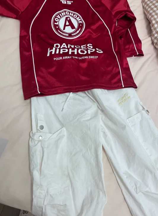 

Комплект одежды для девочек в стиле K-pop: блестящий топ и брюки карго; костюм для танцев в стиле хип-хоп для мальчиков; детская уличная одежда; комплект для джазовых танцев