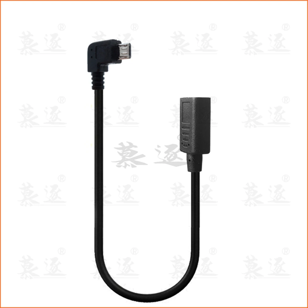 USB Type-c หญิงถึง Micro USB ตัวเชื่อมต่อชายสายเคเบิลอะแดปเตอร์ 30 ซม. ขึ้นลงซ้ายขวา 90 องศา