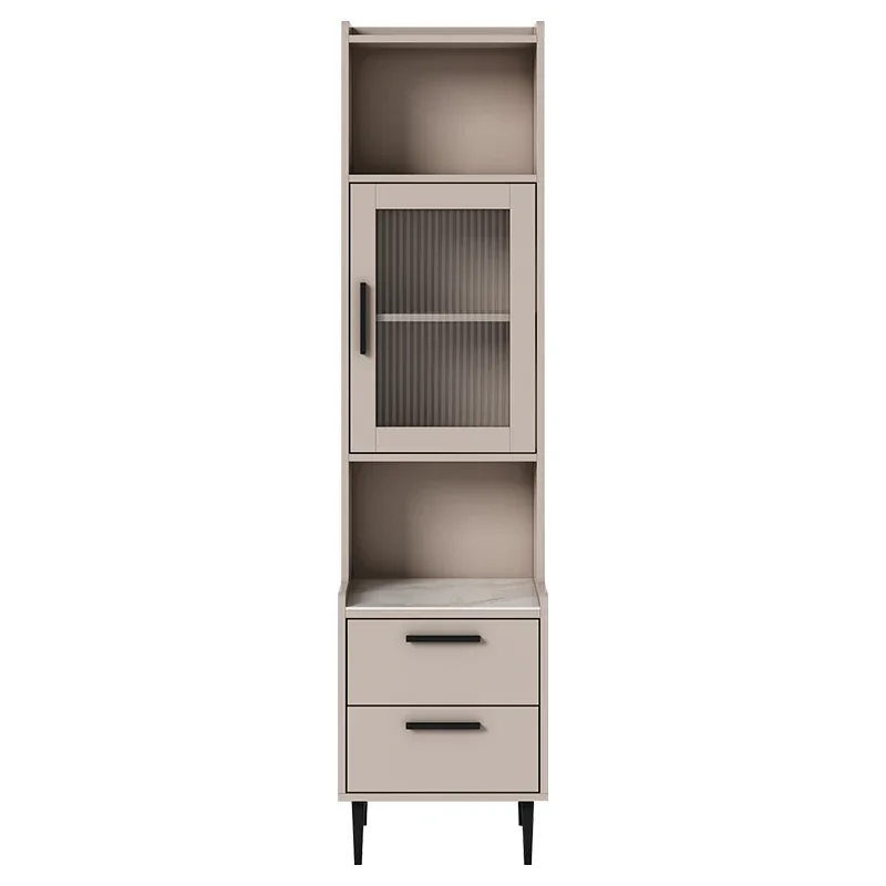 

Nordic Light Luxury Bedside Table Small Apartment Bedroom Bedside Bookcase Bookshelf Integrated High Cabinet