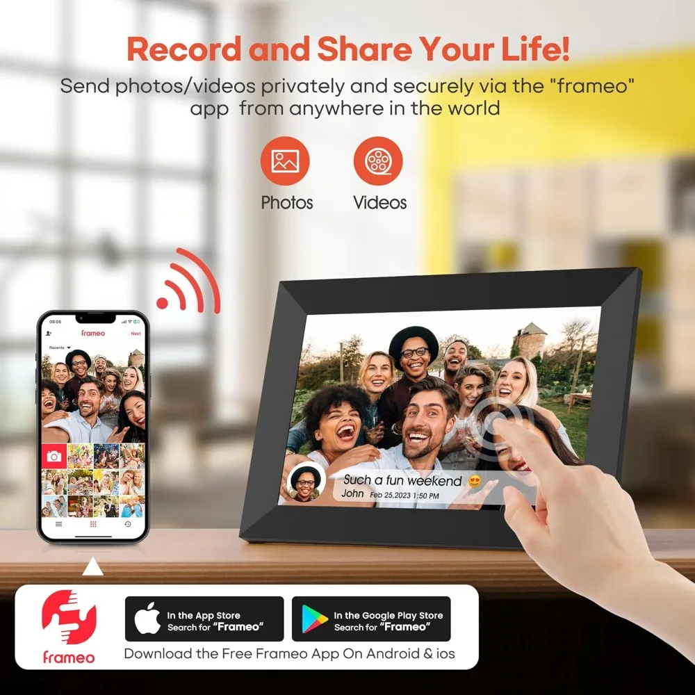 

Горячая распродажа, 10,1-дюймовая цифровая фоторамка с Wi-Fi, память 32 ГБ, автоматическое вращение, настенное крепление, способствующее фотографию/приложение мгновенно через приложение