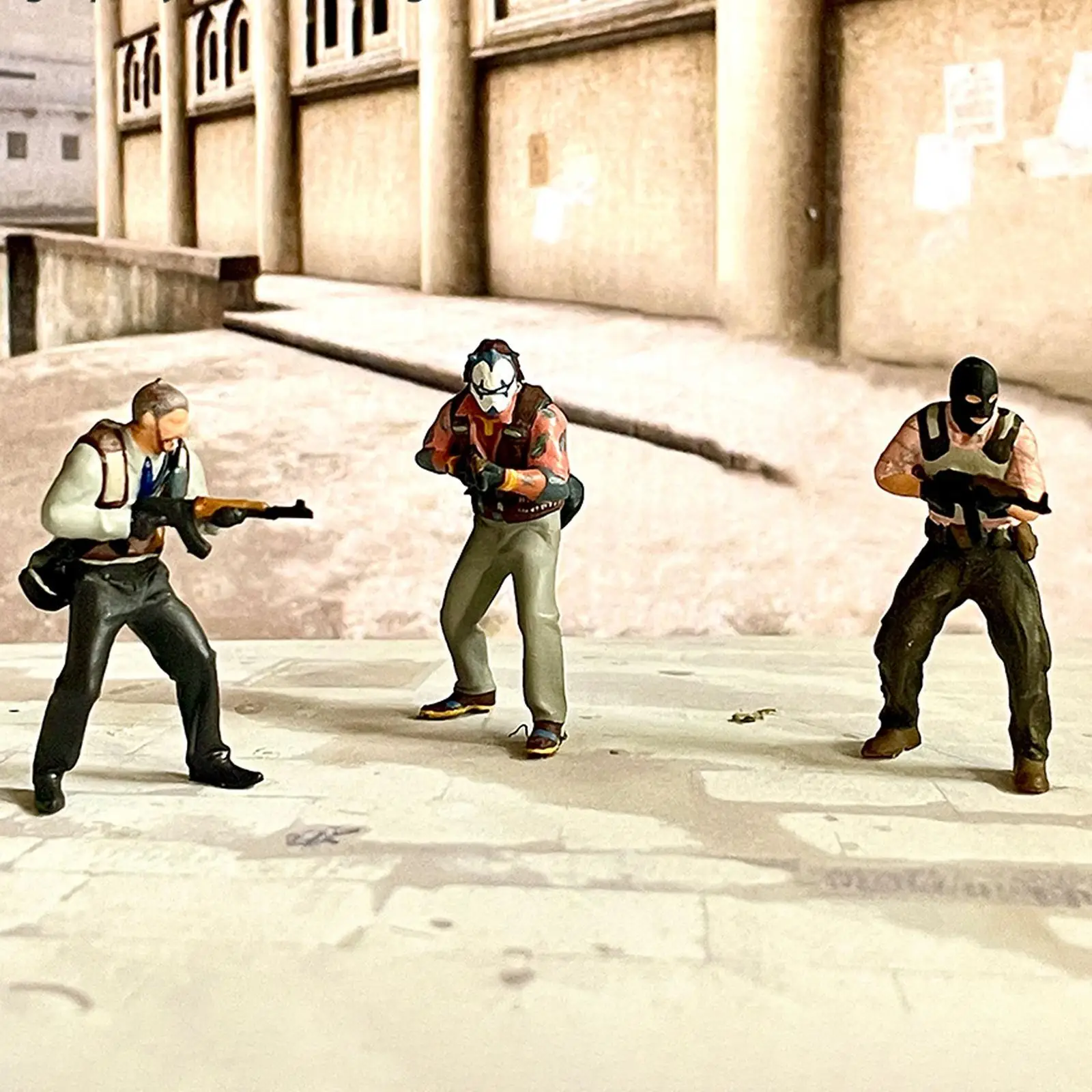 3 قطعة 1/64 مقياس ديوراما أرقام الراتنج ل حديقة الجنية دمية ديكورات منزلية #3