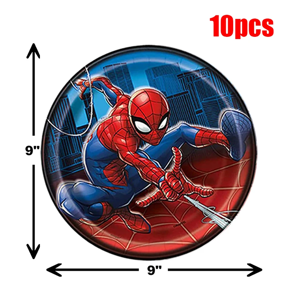 New Spiderman Birthday Party Decoration Tableware Set Cup Plates Napkins Mask Toys For Kid Boys Favor Party Supplies Baby Shower