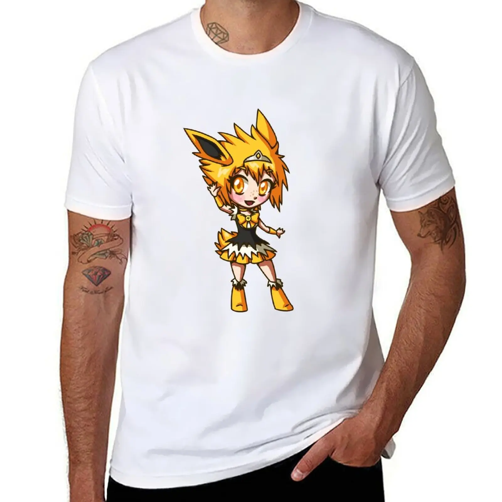 

Jolteon Magical Girl Chibi T-Shirt man t shirt cotton man graphic t shirt t shirts for man pack cotton T-Shirt