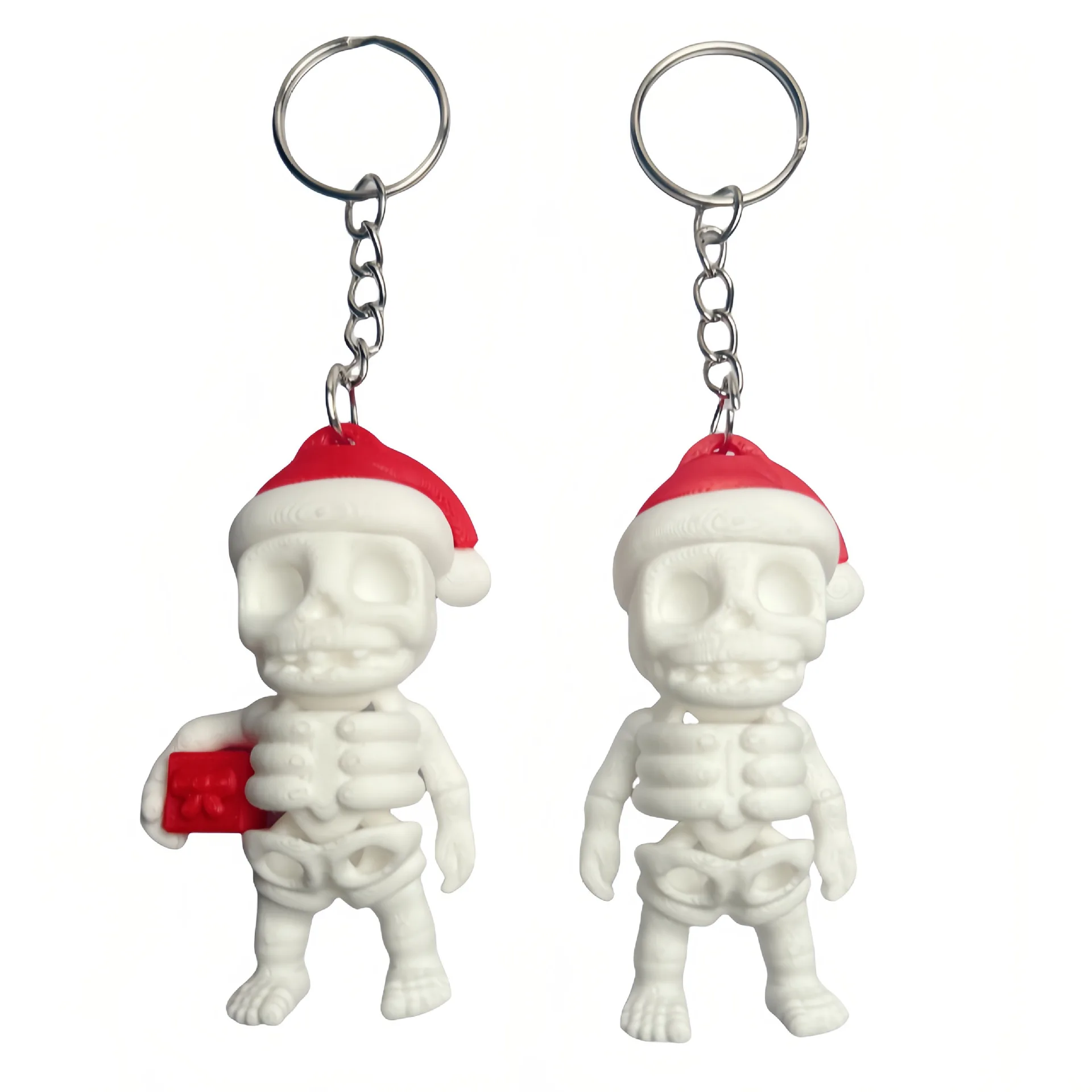 Skeleton Fidget Toy Skeleton Man Fidget Toys Christmas Skull Keychain Stress Relief Sensory Toy Mood Sensory Toy Key Ring For